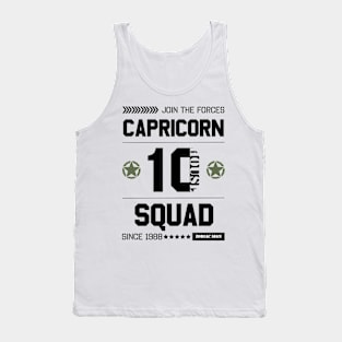 Zodiac Majesty Capricorn Squad Black Tank Top